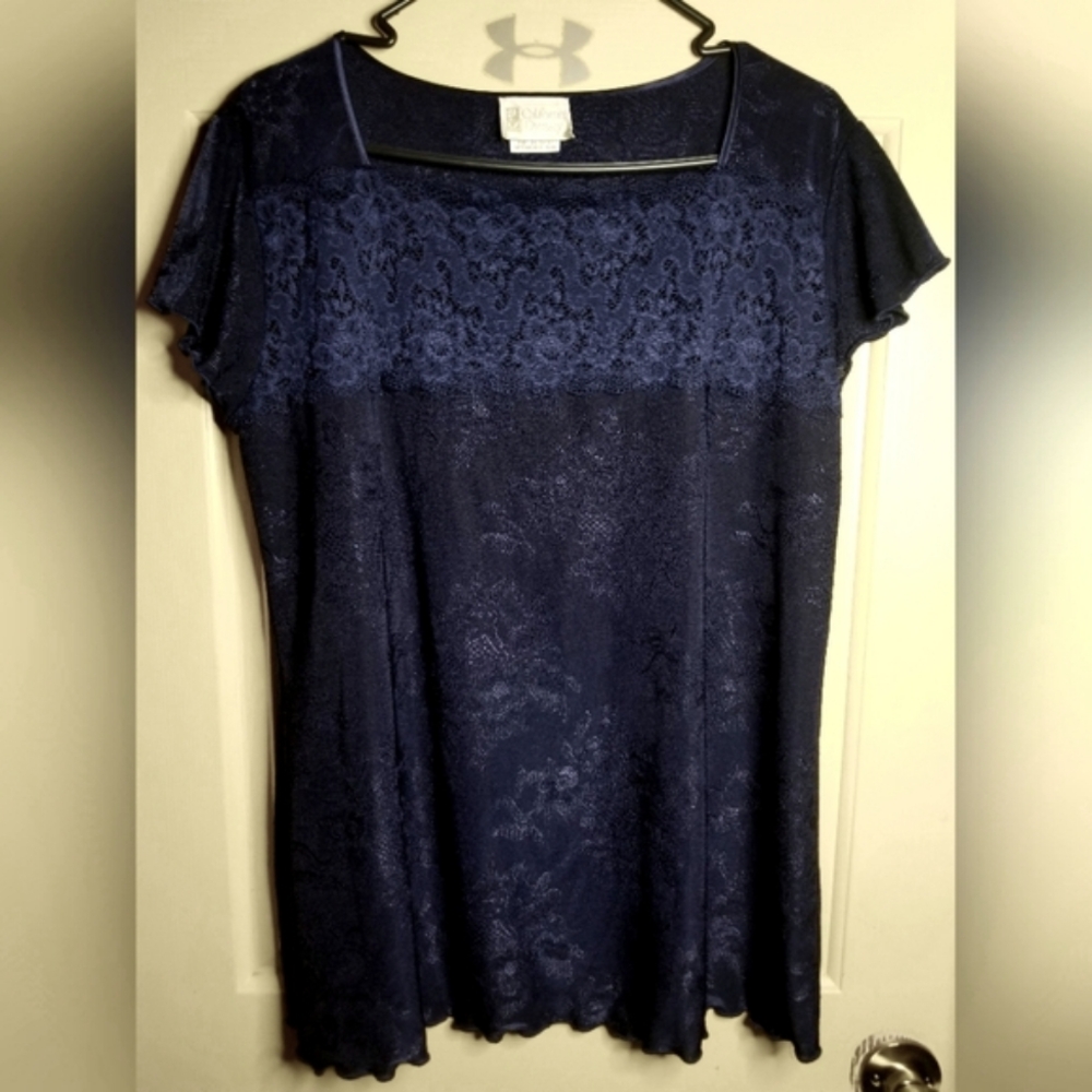 *SOLD* Vintage California Dynasty Navy Blue Short Sleeve Shirt